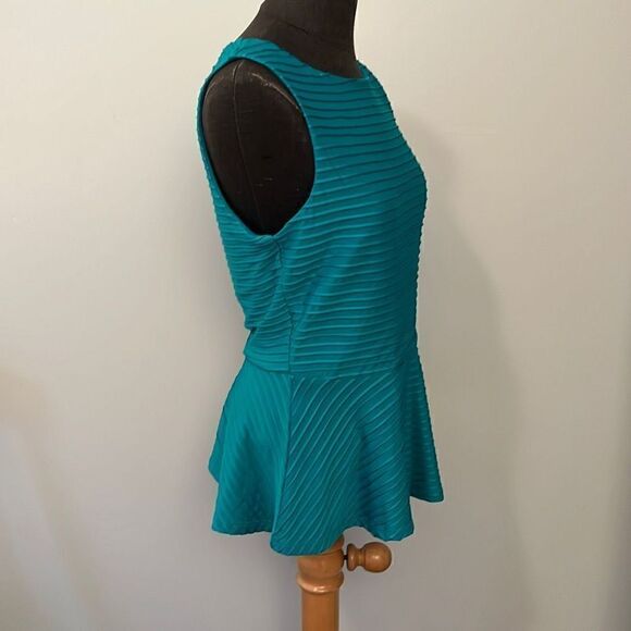Bisou Bisou Michelle Bohbot Women's Teal Peplum - Picture 2 of 8